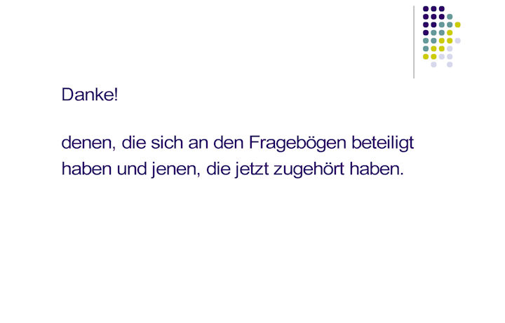 Präsentation des Ergebnisses der Lehrerbefragung