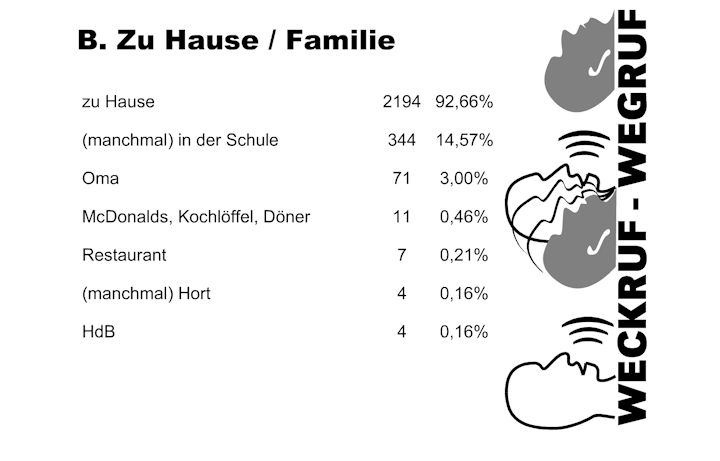 Präsentation des Ergebnisses der Schülerbefragung
