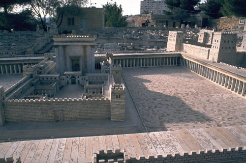 Modell Jerusalems zur Zeit des zweiten Tempels