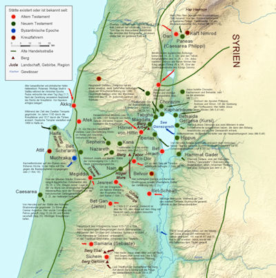 Altes testament israel landkarte Karte Israel