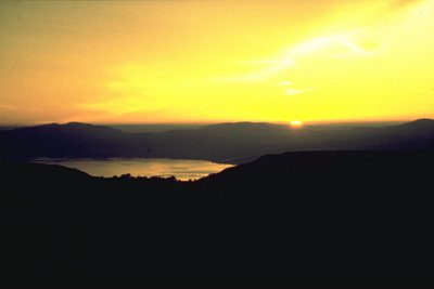 See Gennesaret - Sonnenuntergang vom Golan aus