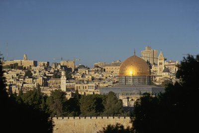 Jerusalem mit dem Felsendom vom Ölberg aus gesehen