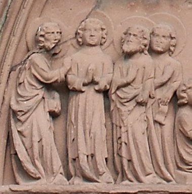 Detail des Sandsteinreliefs