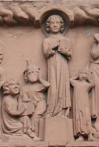 Detail des Sandsteinreliefs