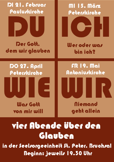 Plakat der Veranstaltungsreihe