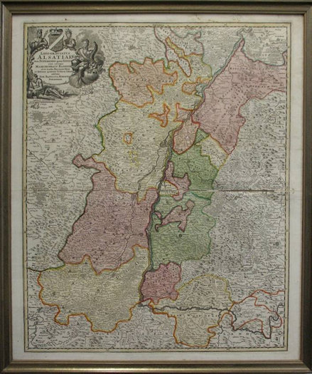 Karte des Oberrheins von 1707
