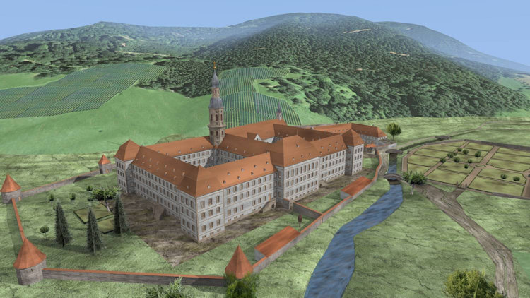 Rekonstruktion des Klosters Ettenheimmünster